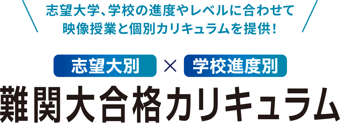 難関大学合格カリキュラム